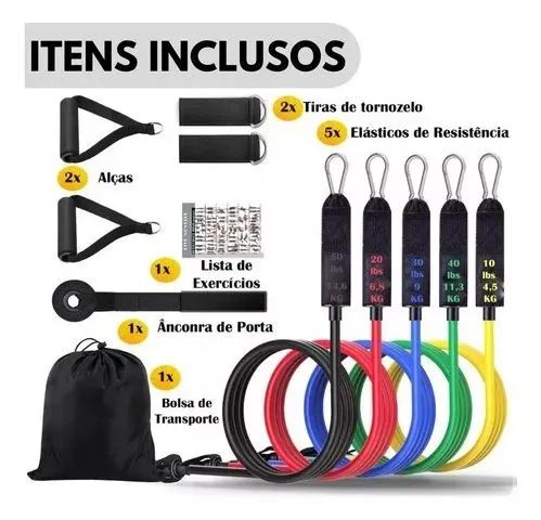Kit Faixas Elásticas de Resistência para Treino Mbfit. Entrega Grátis! - Foto 3