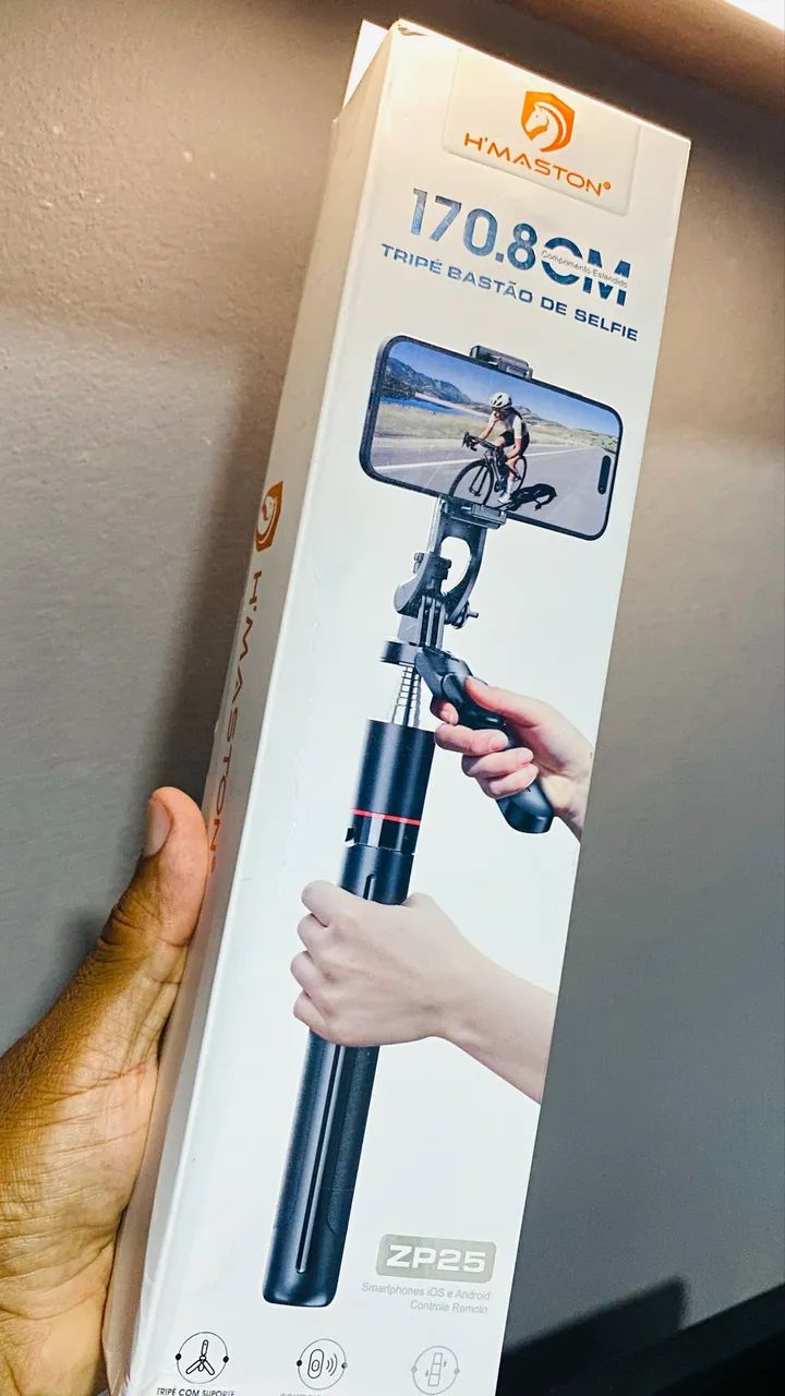 Suporte celular , tripé bastão selfie até 1.70cm - Foto 4