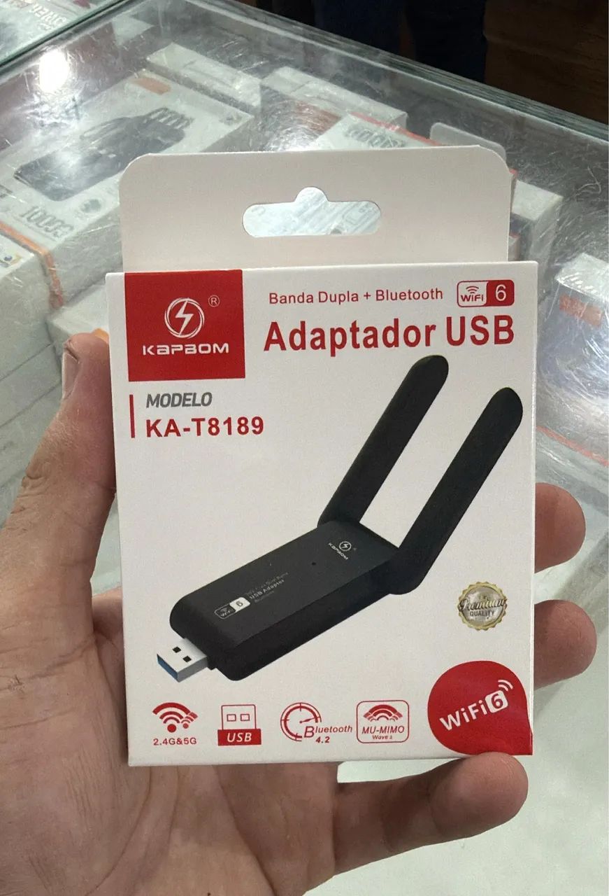 Adaptador Wifi Usb Dual Band Para Notebook Mod. Ka-t8189  - Foto 5