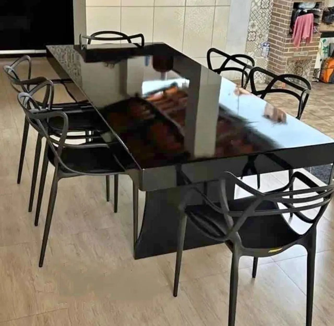 Mesa pedra de ardósia pintada  - Foto 2