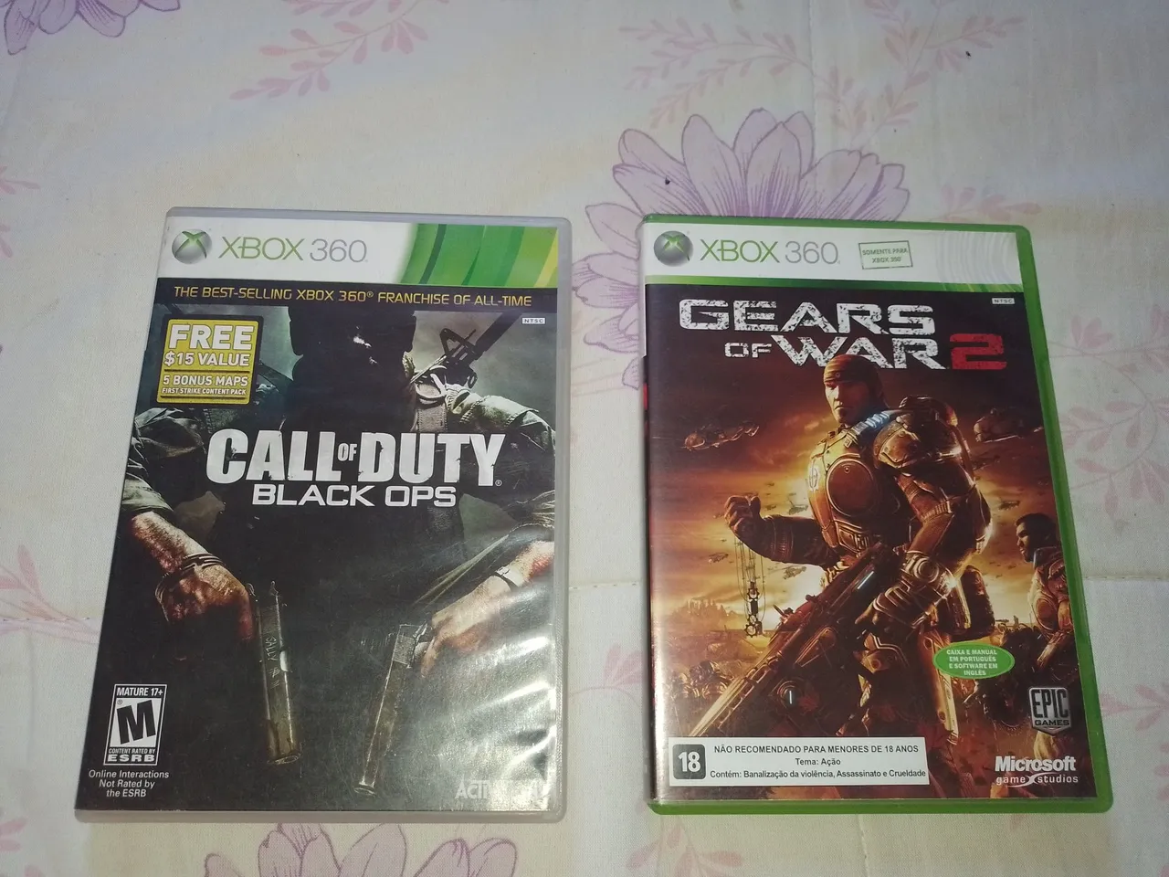 Jogos Xbox 360: Call of Duty Black Ops e Gears of War 2