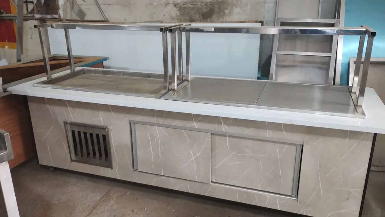 Self service refrigerado ou quente para restaurante