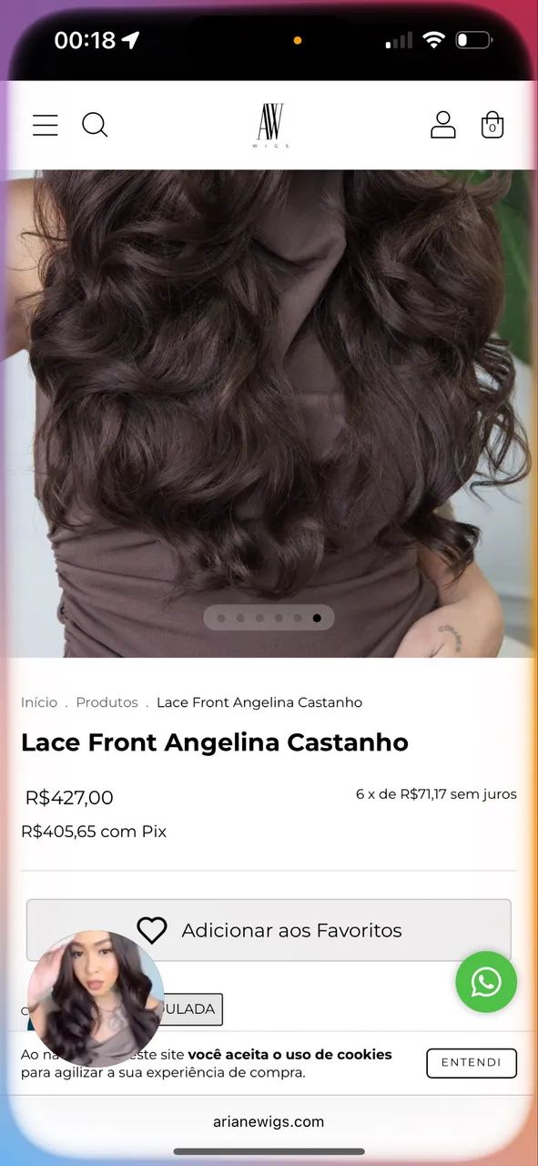 Peruca Lace Front Angelina, Ariane Wigs  - Foto 2
