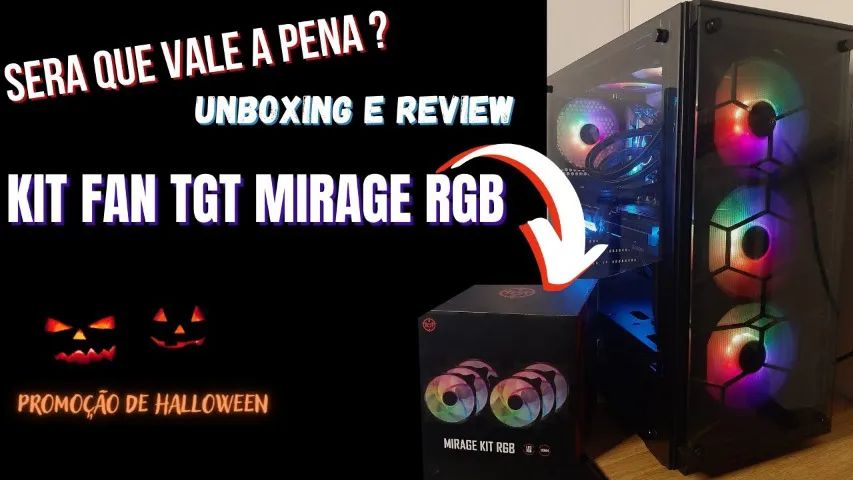 Kit 3 Fans/ Coolers TGT Mirage, 120 mm, Led RGB, Controle e Controladora, Novo, Na Caixa - Foto 5