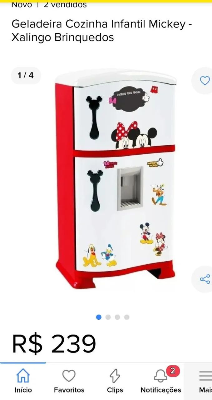 Baixou o preço!!!Geladeira Mickey e Minnie - Foto 2