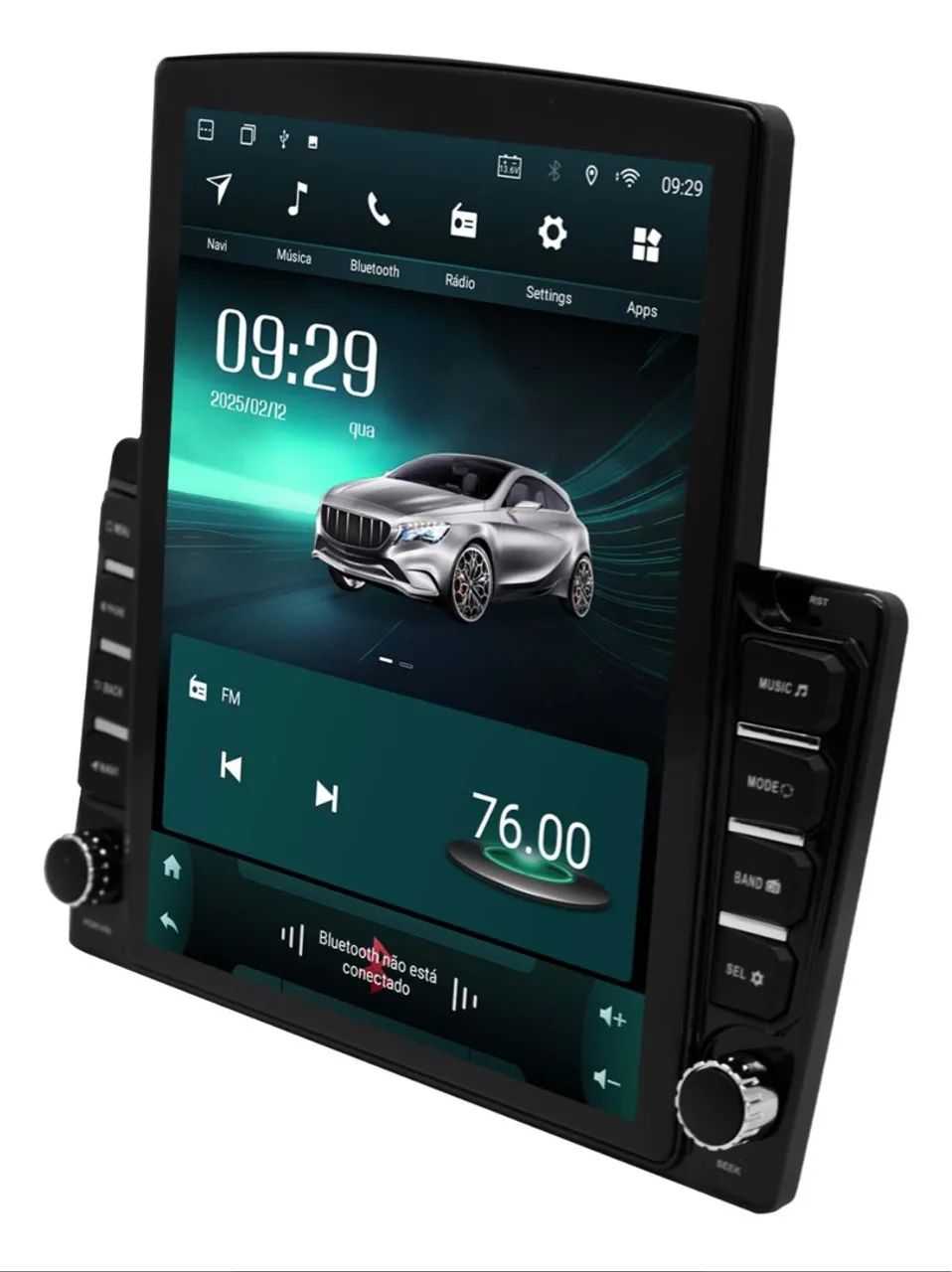 Central Multimídia Universal Tesla Android Carplay Sem Fio Tela 9 Polegadas - Foto 2
