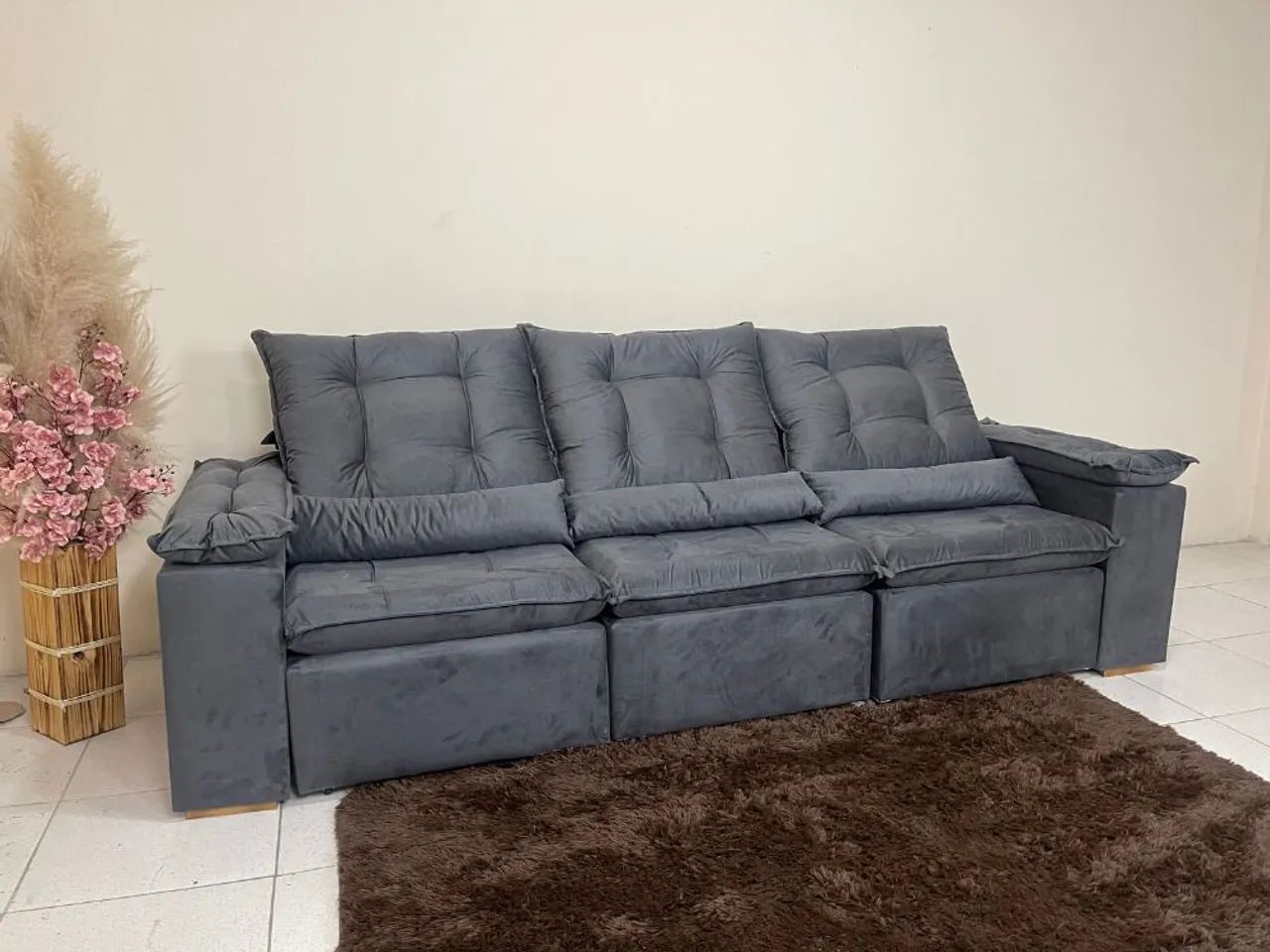 SOFÁ RETRÁTIL RECLINÁVEL 270 M TRÊS MÓDULOS!! 726LO865579523529601124