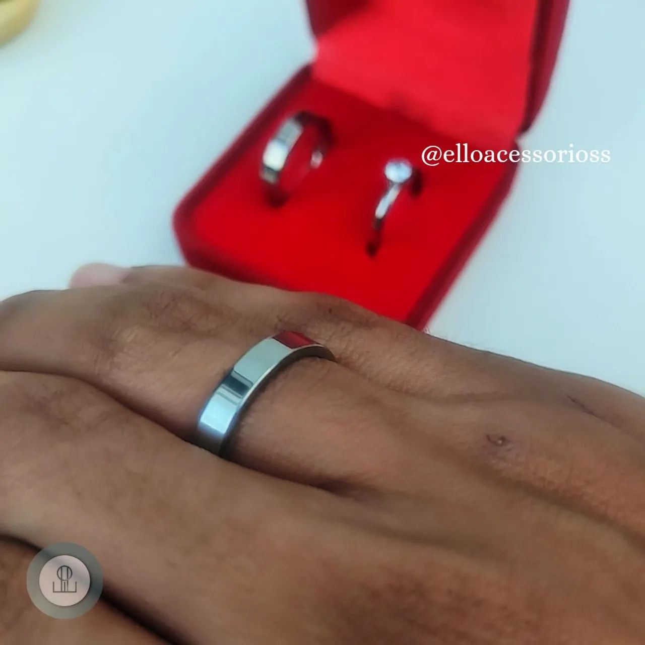 Alianças quadrada com 4mm