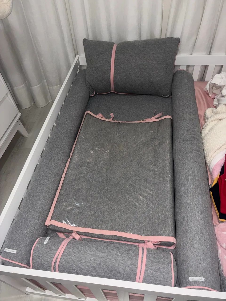 Kit berço bebê e trocador ergonômico  - Foto 4