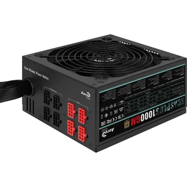 Fonte Gamer 1000w 80 Plus GoldATX Aerocool KCAS 1000GM Full Range Apfc - Foto 5