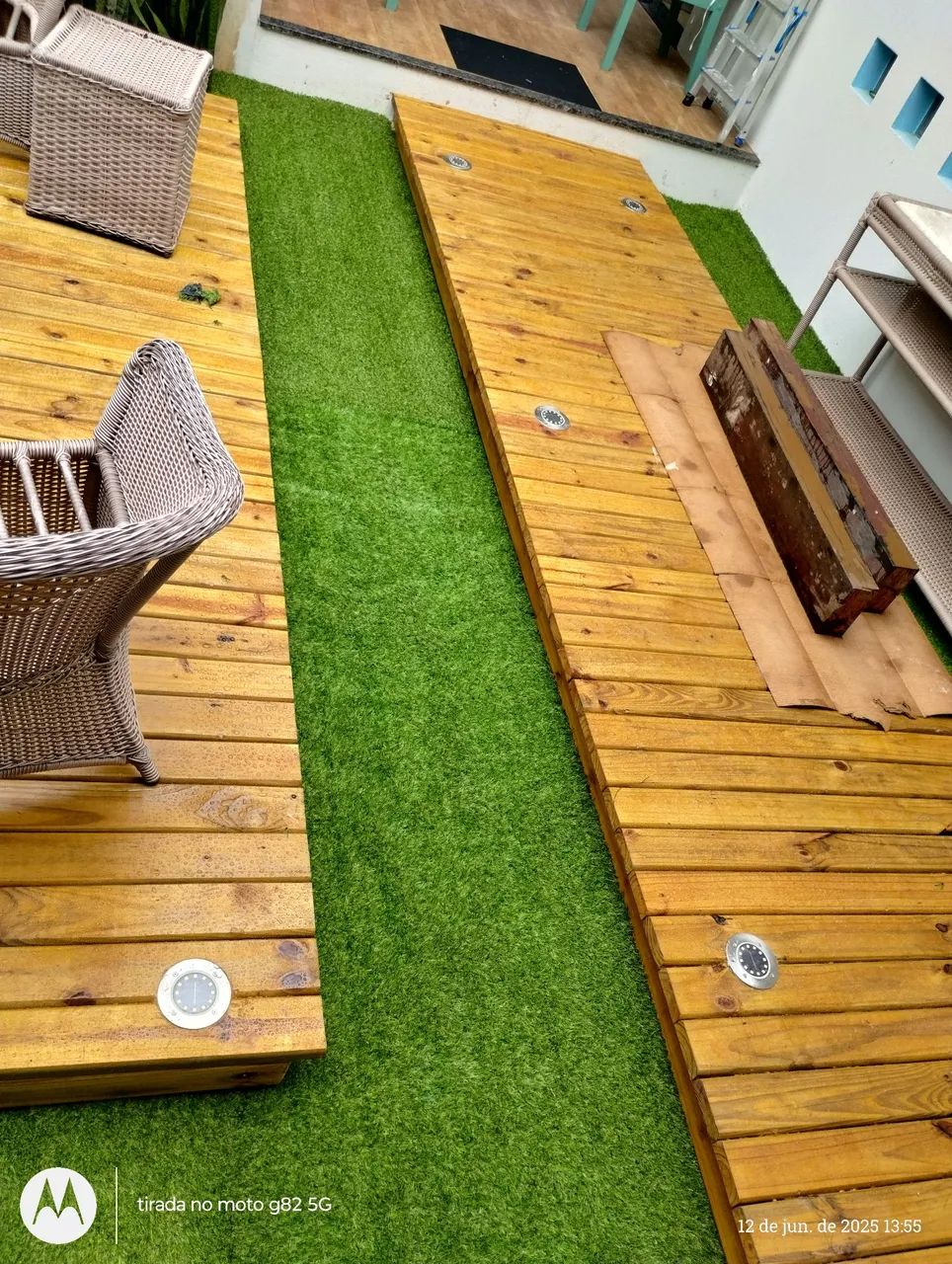 Grama sintética decorativa 20mm (a mais parecida com grama real da Bahia) - Foto 4