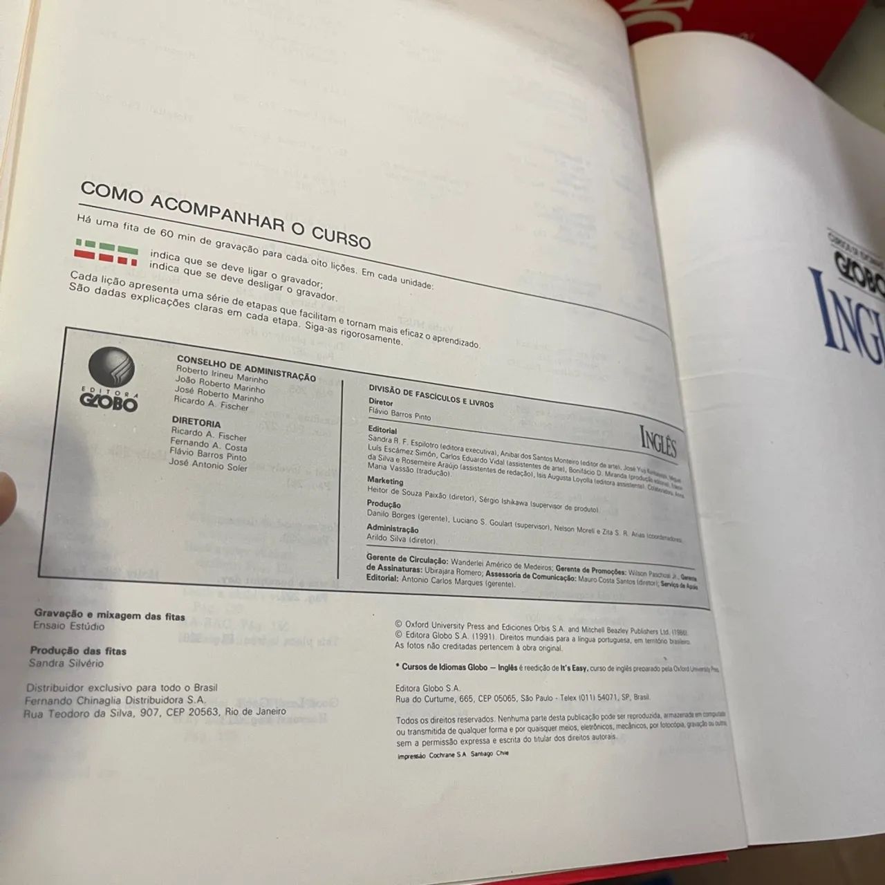 Curso de idiomas Globo inglês completo 4 volumes capa dura com fita k7 caixinha 20 volumes - Foto 5