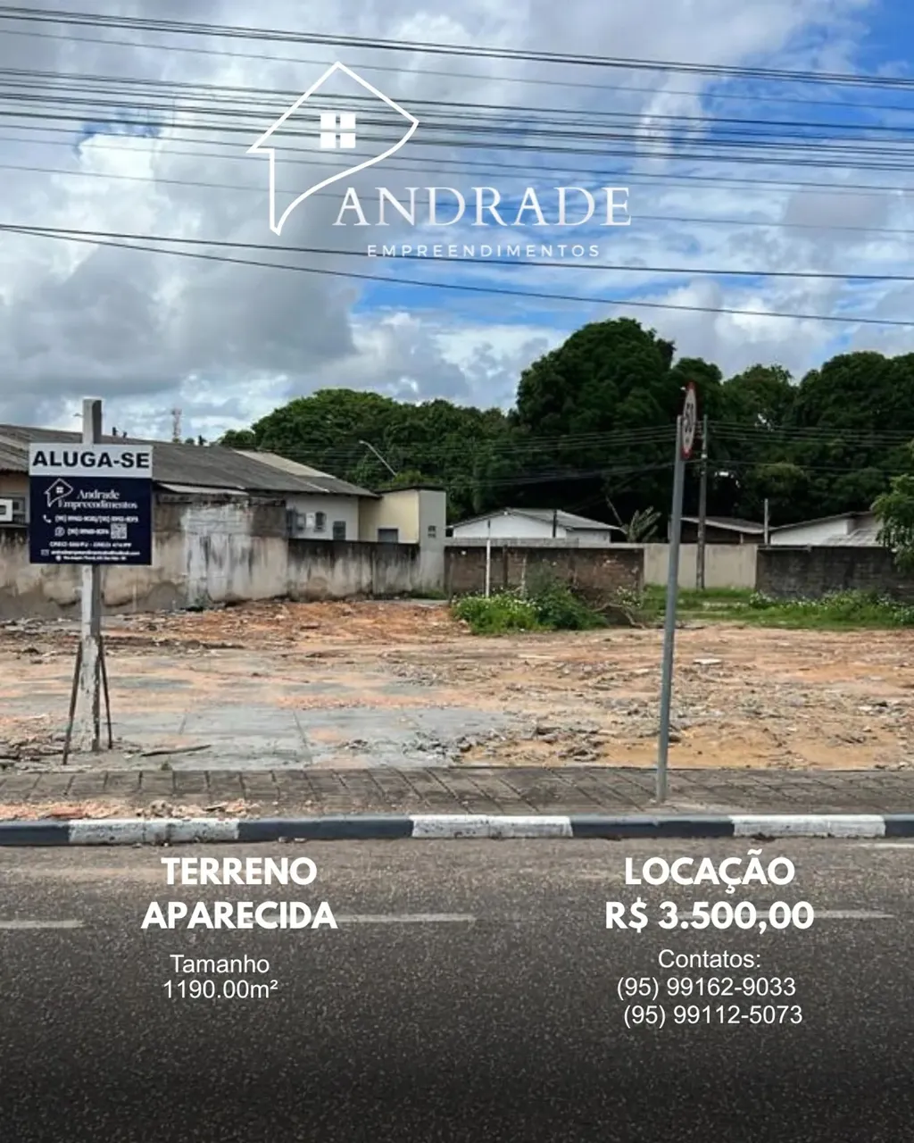 Terreno para locação no bairro Aparecida Boa Vista/RR