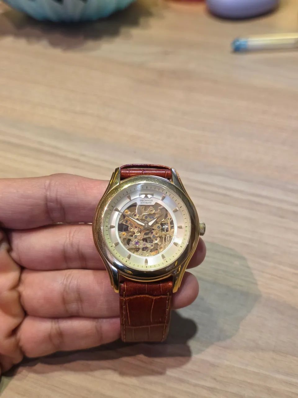  Relógio Technos Automático Skeleton - Original Japonês