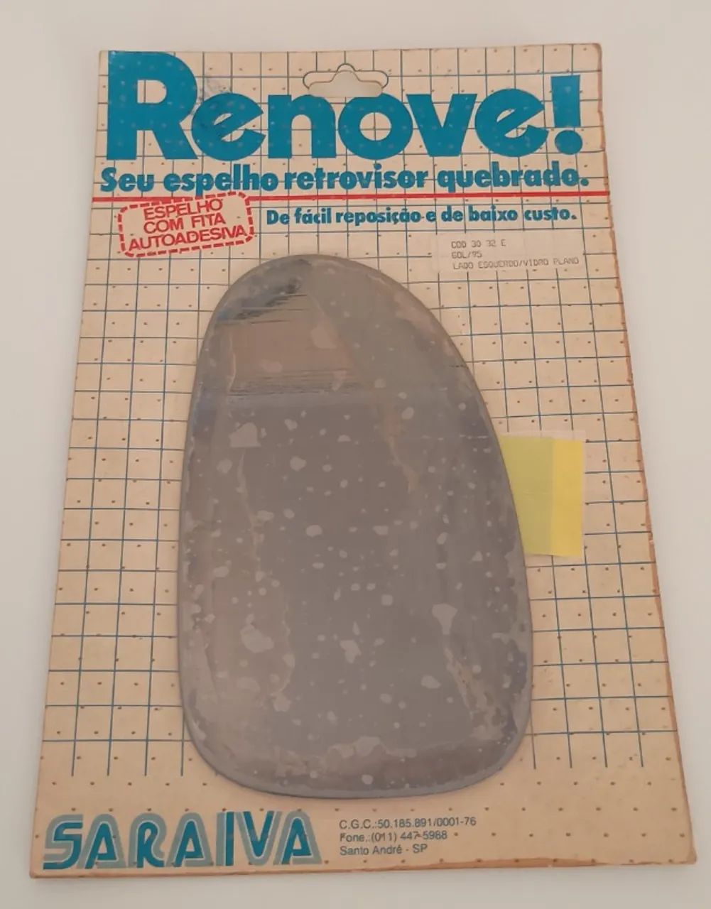 Espelho Retrovisor - Gol 95 - Lado Esquerdo/Vidro Plano (Lacrado)