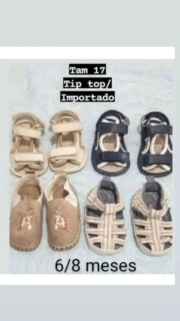 Kit de Sapatinhos Tip Top importado Tam 17