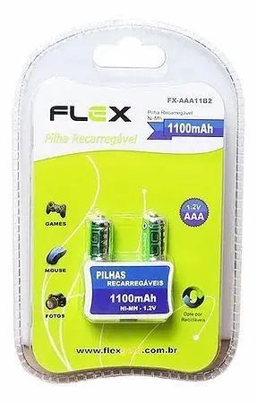 Pilha Recarregável AAA 2UND Flex FX-AAA28B2 - WZetta