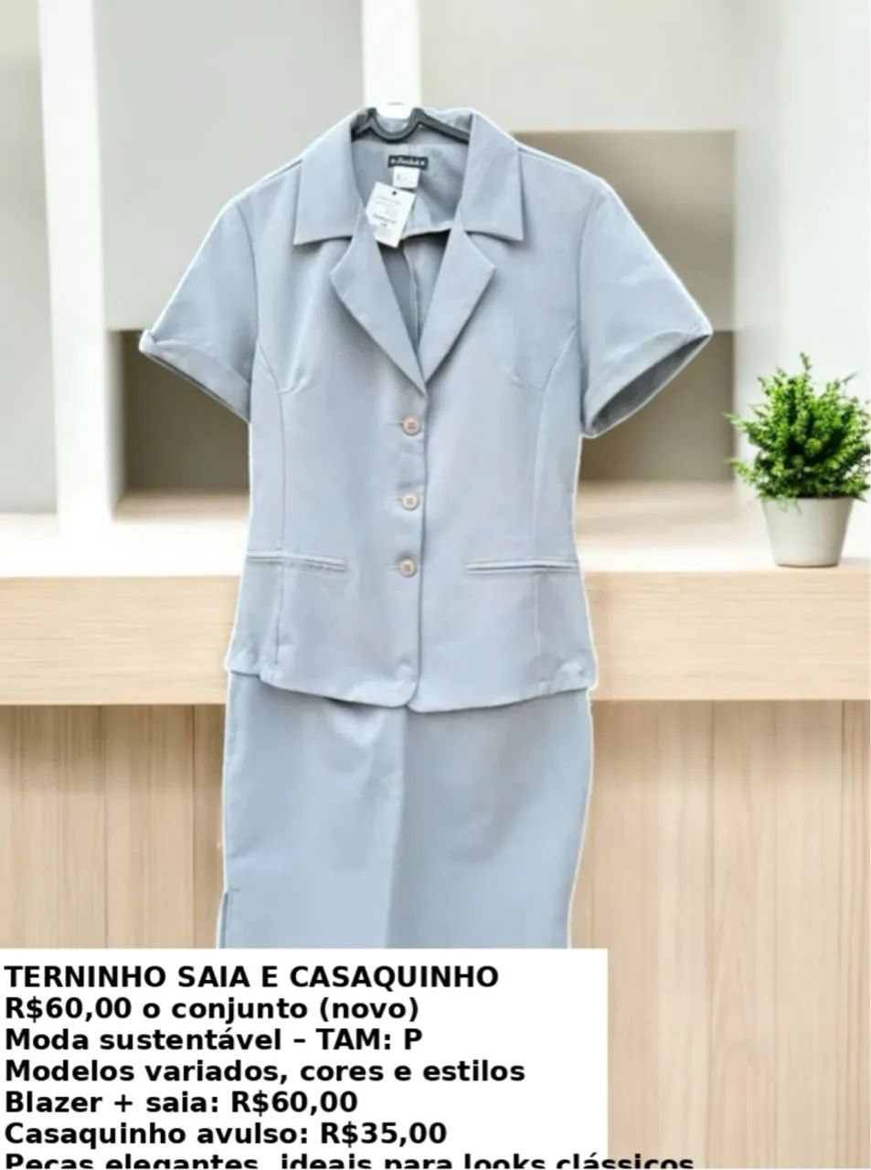 TERNINHO CASAQUINHO E SAIA - Foto 5