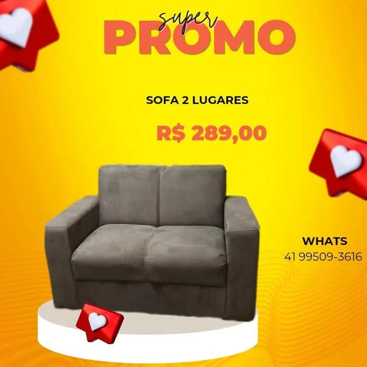Sofá 2 lugares Novo em promoção