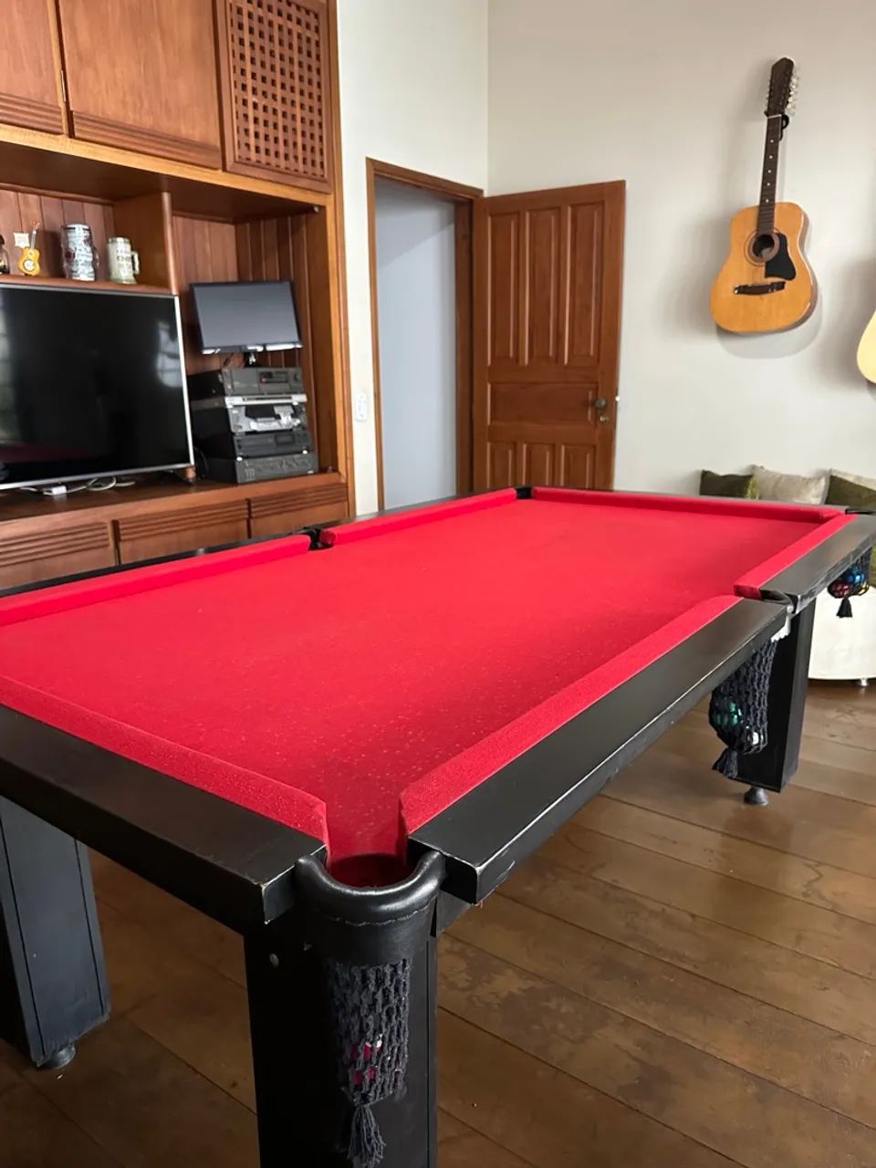 Professional Billiard Table with Red Top64962681742721123