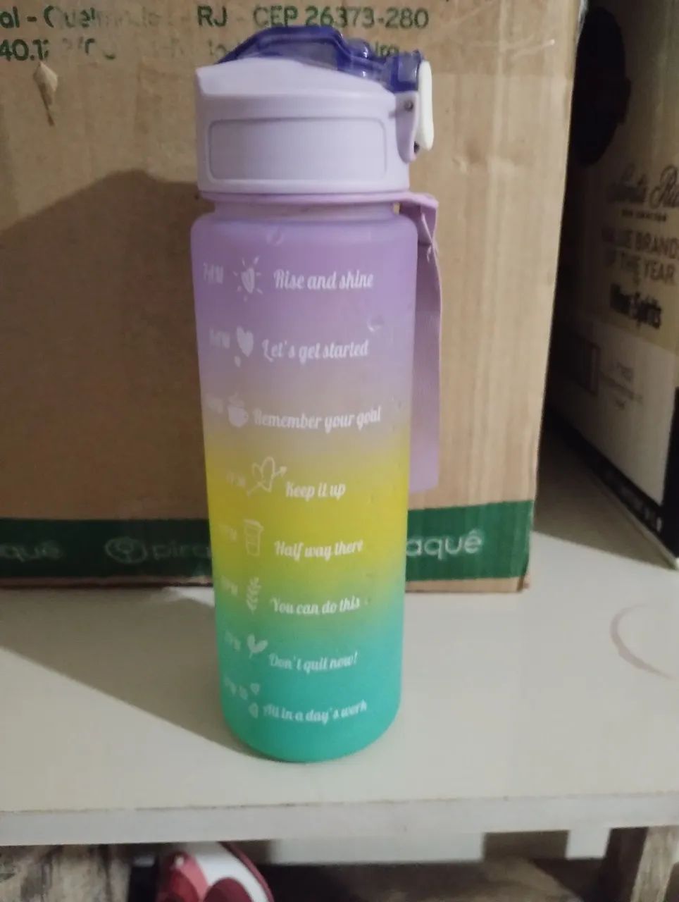 Garrafa de água motivacional Degradê 500 ml