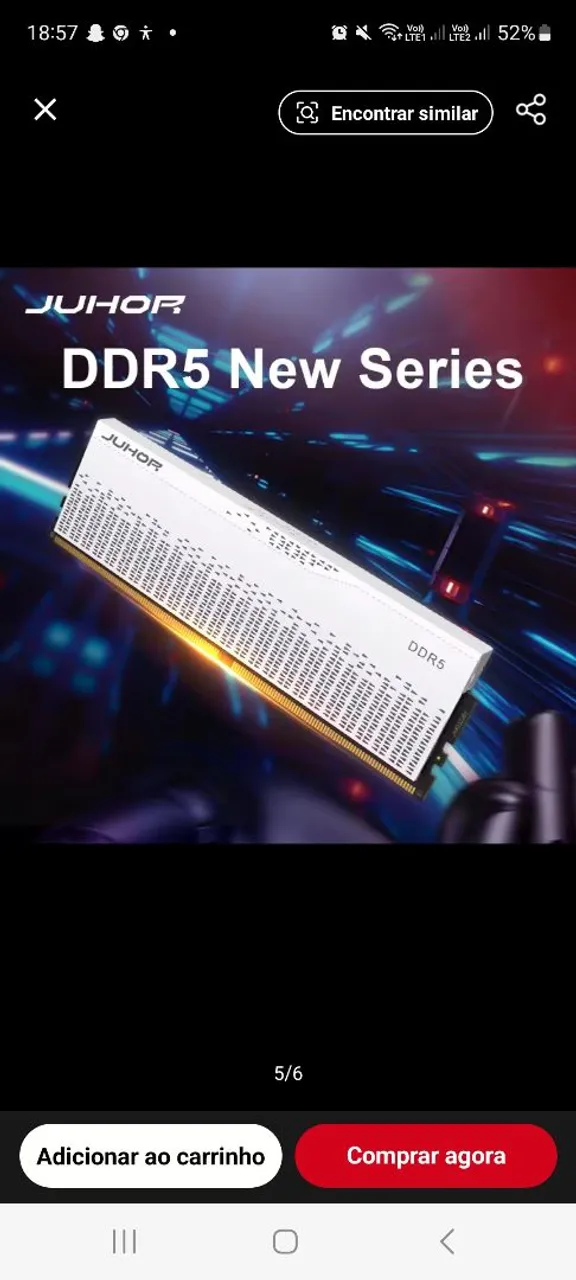 Memória RAM DDR5 JUHOR 2x16gb(32gb) 5600mhz