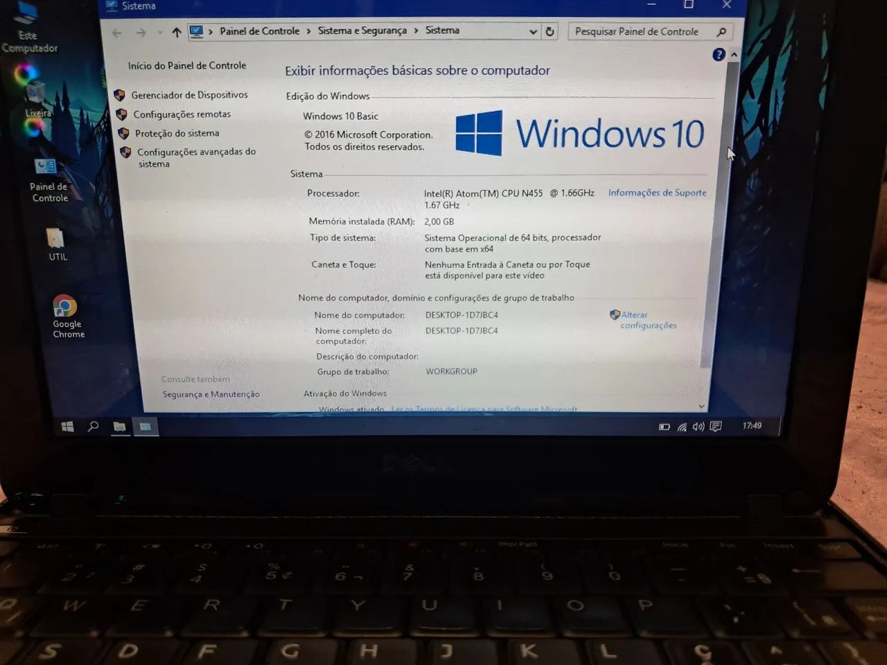 Netbook DELL, ótimo para estudos,  bateria boa - Foto 2