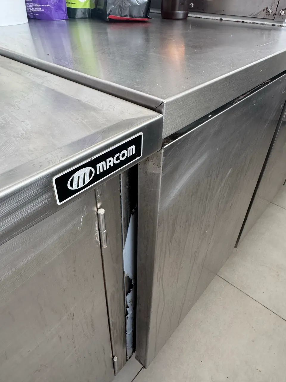 Cuba com armário MACOM de INOX