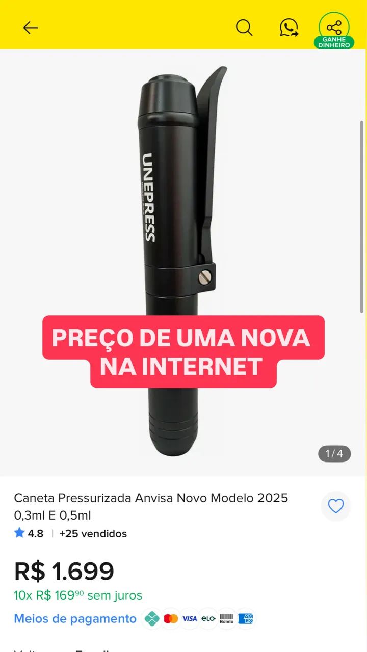 Caneta Pressurizada - Foto 5