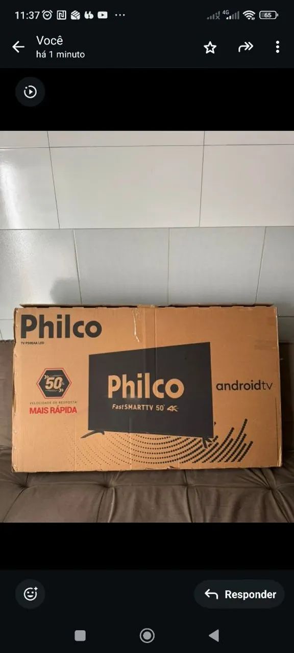 Smart TV PHILCO 50 " 4K LED NOVAA Android Nova na caixa - Foto 2