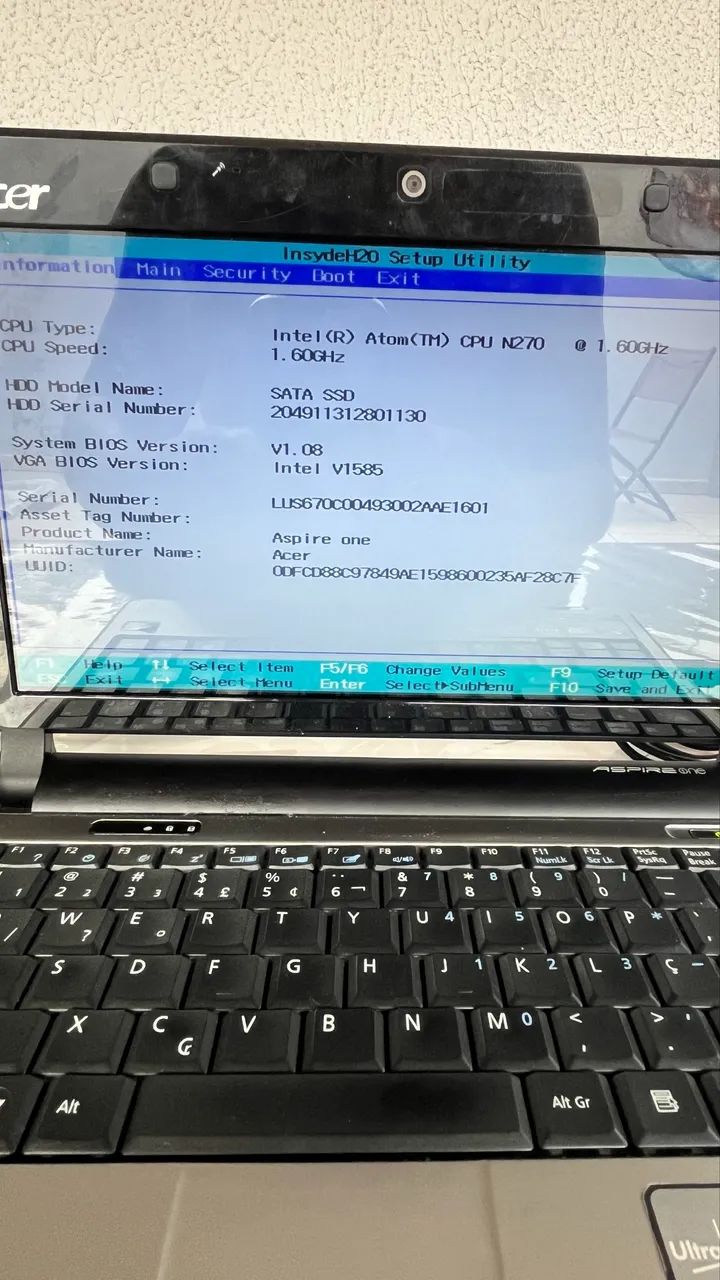 Notebook Acer Aspire One - SSD - Perfeito Estado e Pronto p/ Uso - Foto 4