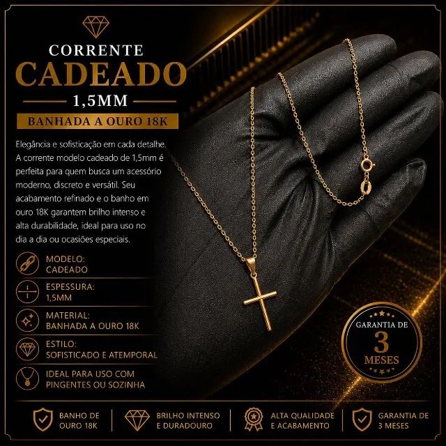 Corrente banhada Gf13