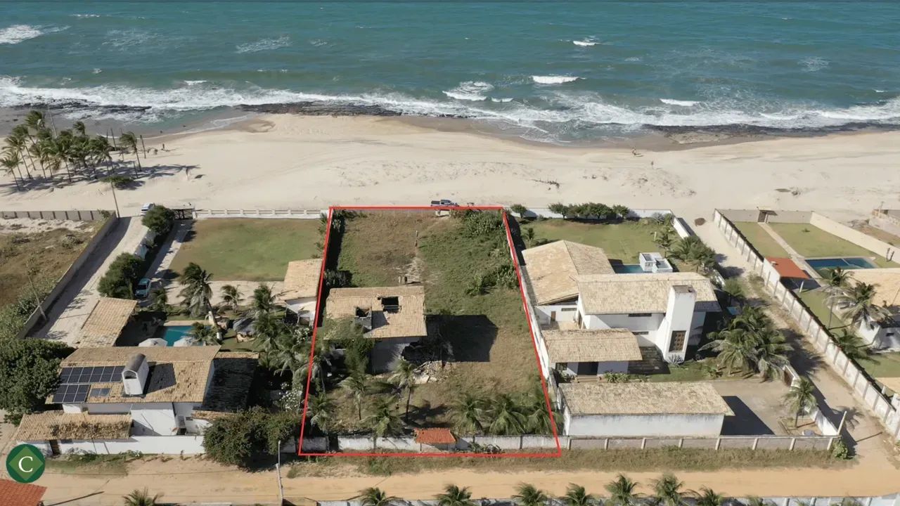 Frente ao mar Aguas Belas - Terreno 1800m2 com casa cadastrada - Foto 2