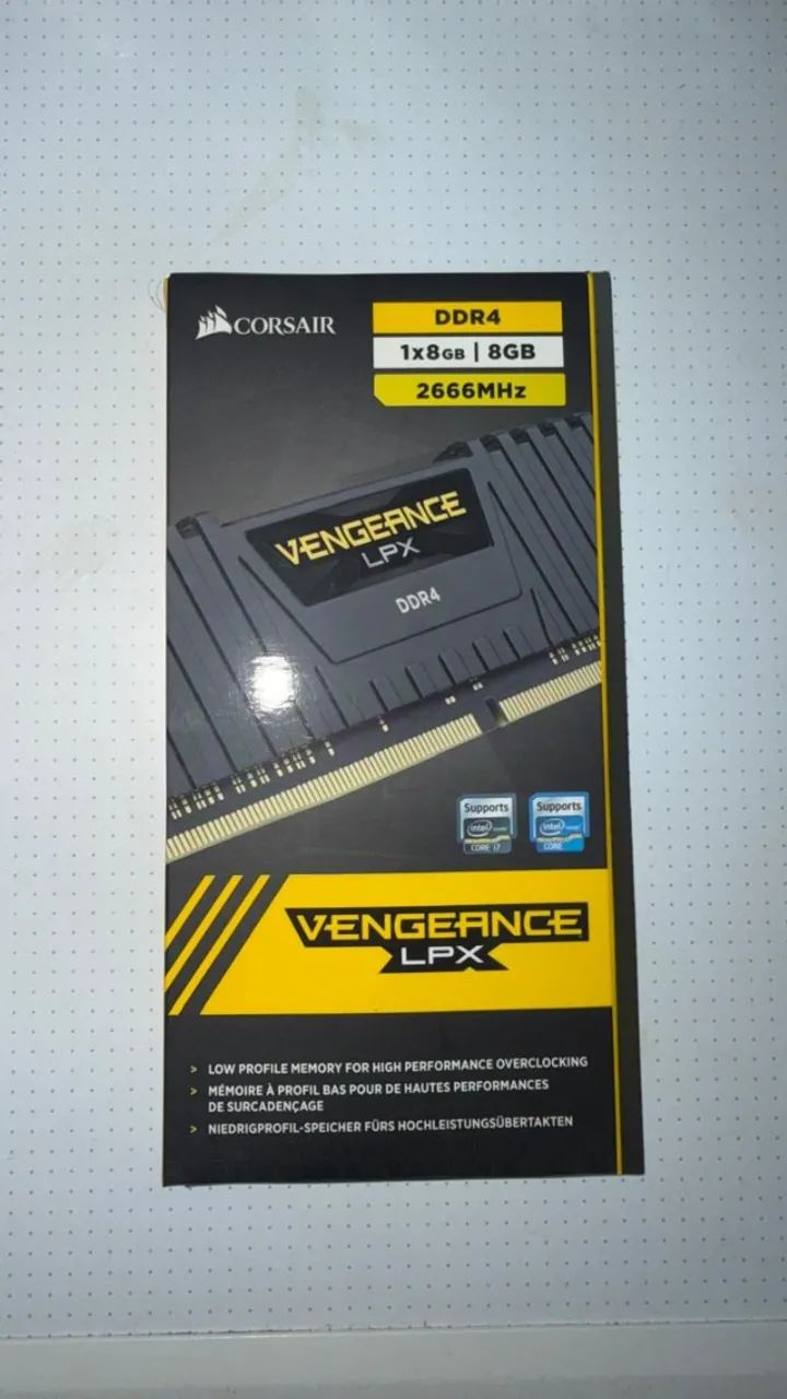 Memória Corsair Vengeance LPX 8GB DDR4 2666MHz - Memória RAM