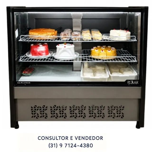 Balcão de Tortas 1,25M Polar Ar Forçado