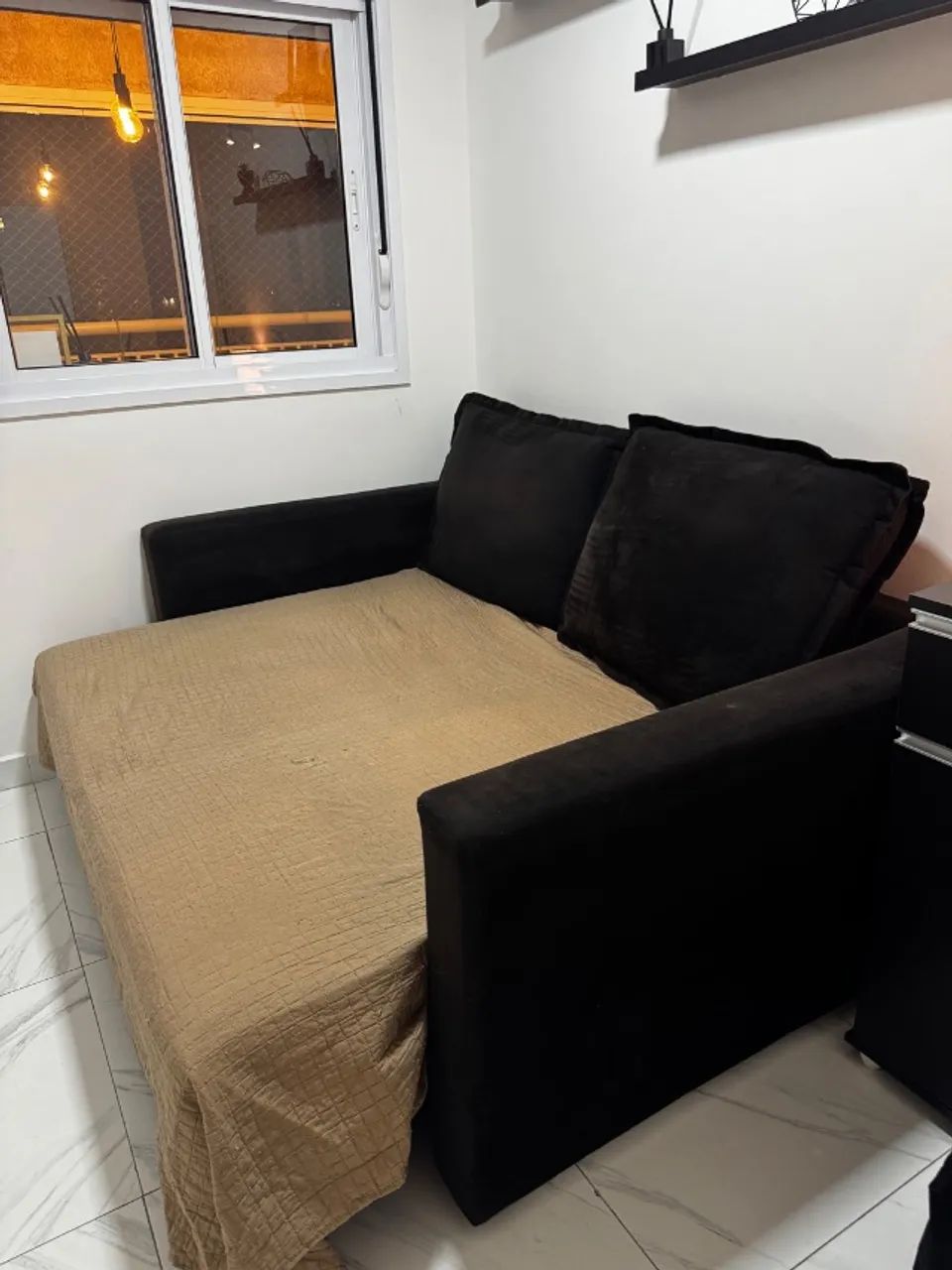 Sofá Retratil Preto 1,80m - Foto 5