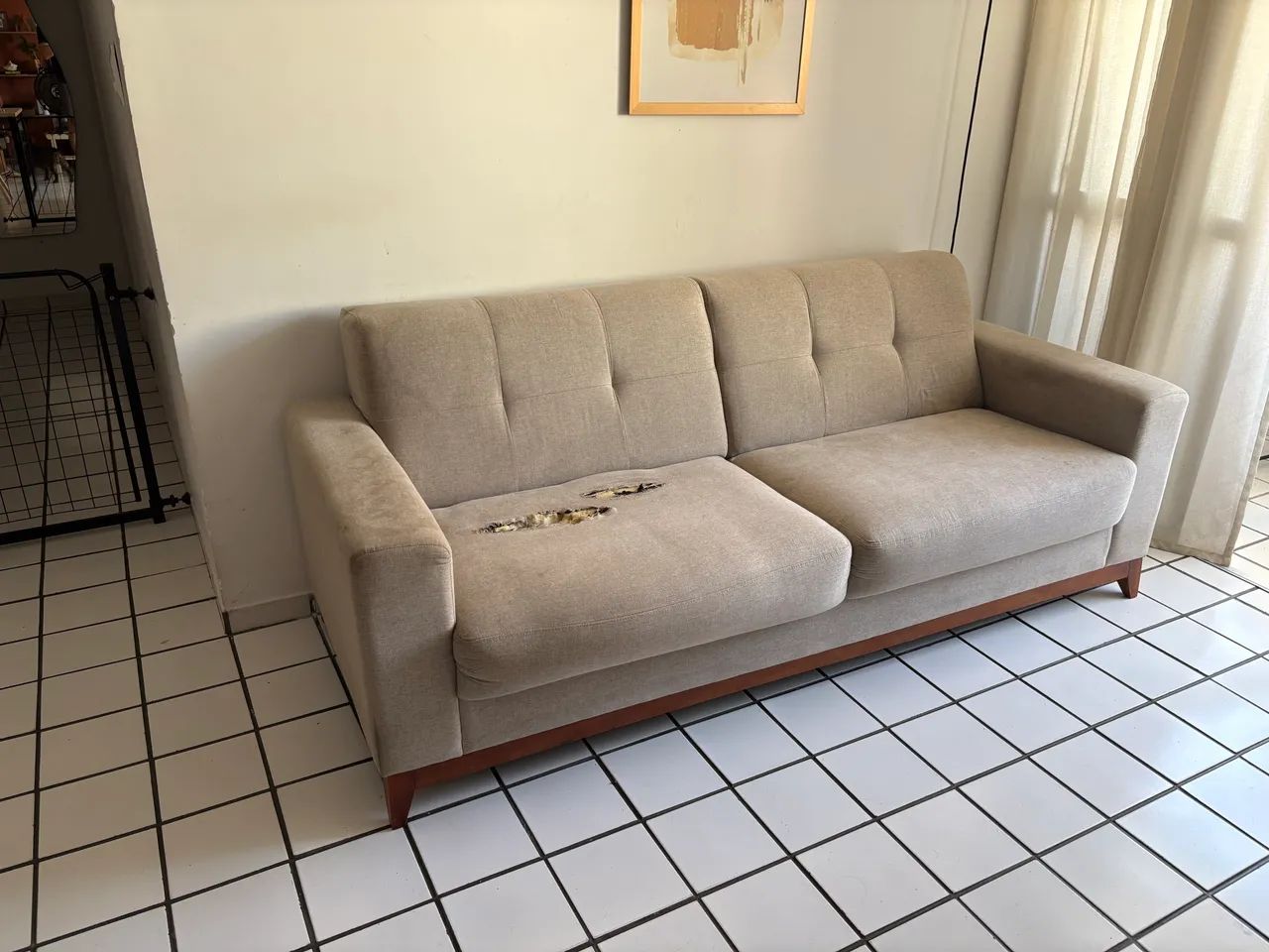 Sofá Linho 210cm Herval  - Foto 4
