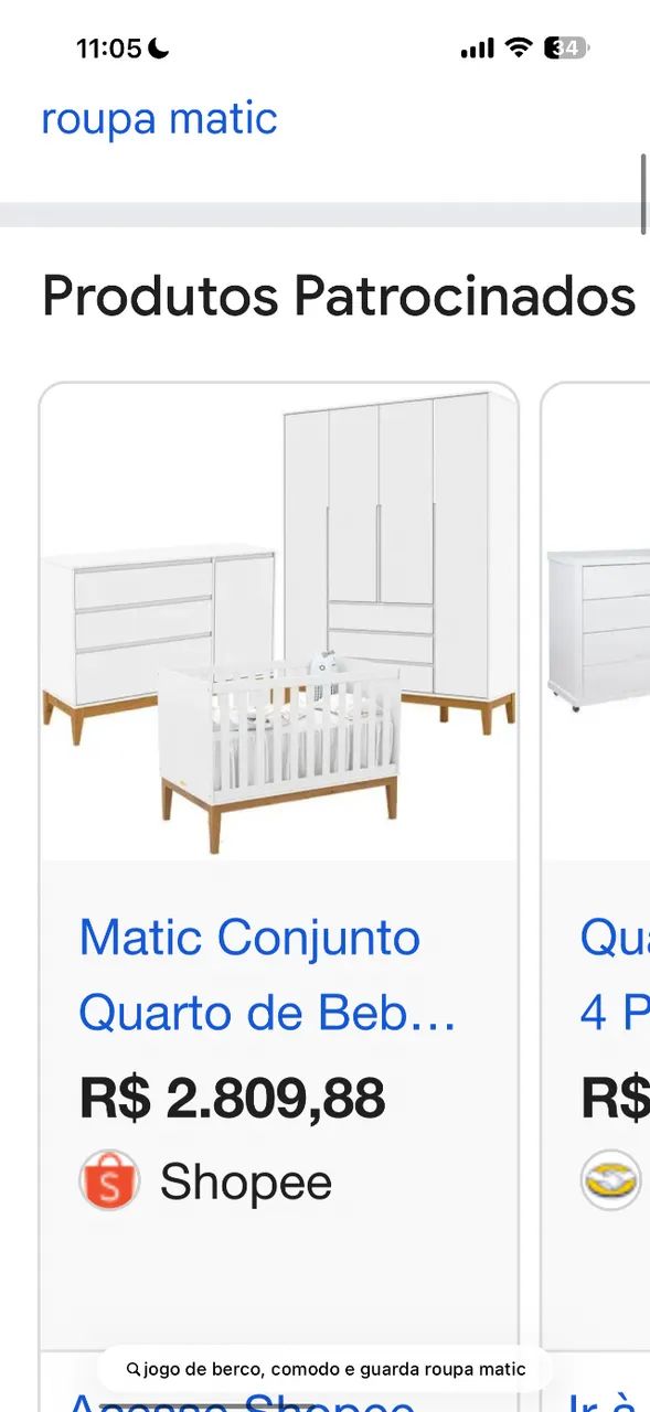Jogo de quarto infantil + colchão do berço  - Foto 3