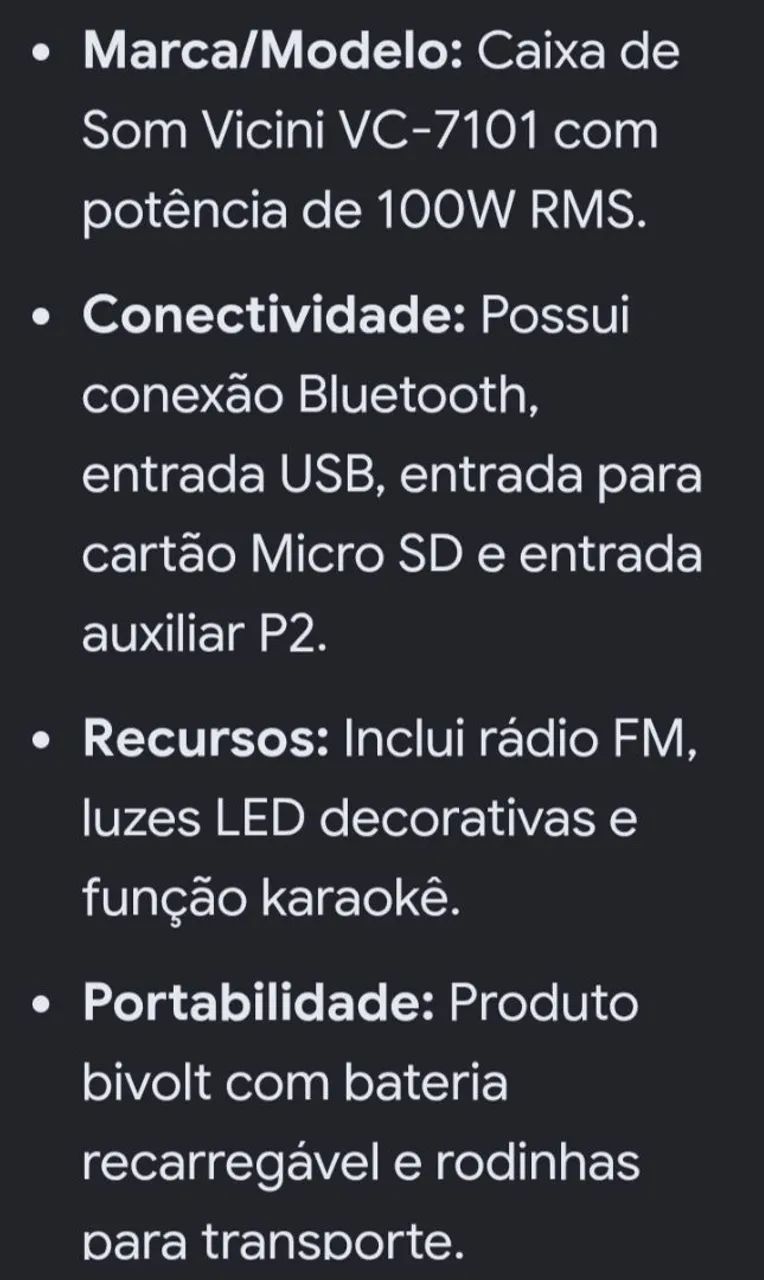 Caixa de som Vicini completa - Foto 4