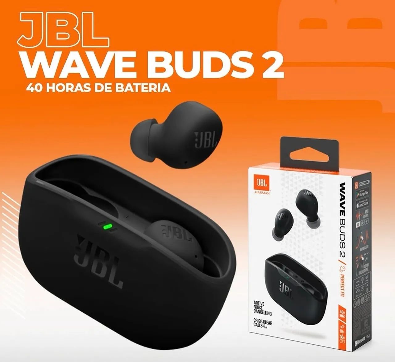 Fone JBL Wave Buds 2 Preto  - Foto 5