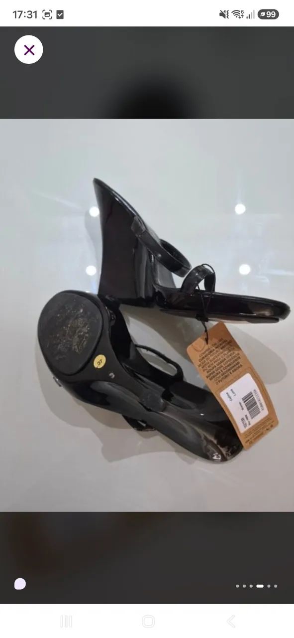 Sandalia preta celine original 36  - Foto 2