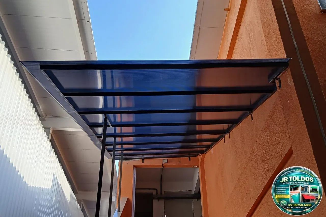Toldo em policarbonato para escada fabrico sobre medidas  - Foto 2