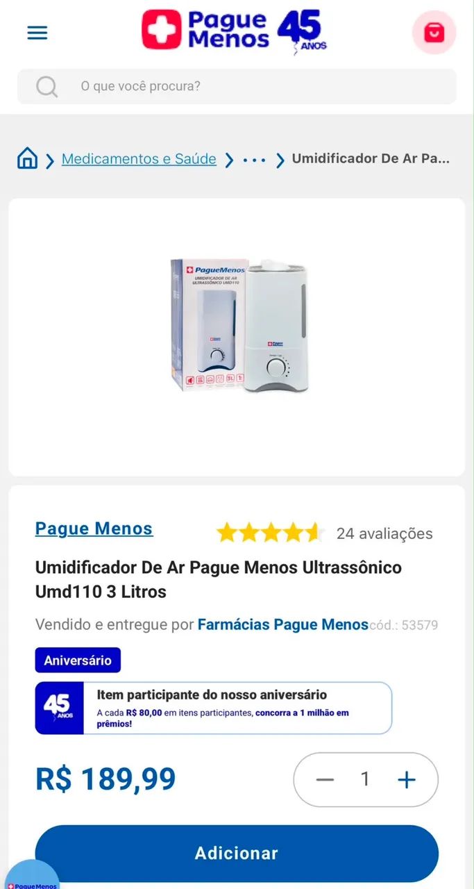 Umidificador de ar  - Foto 2