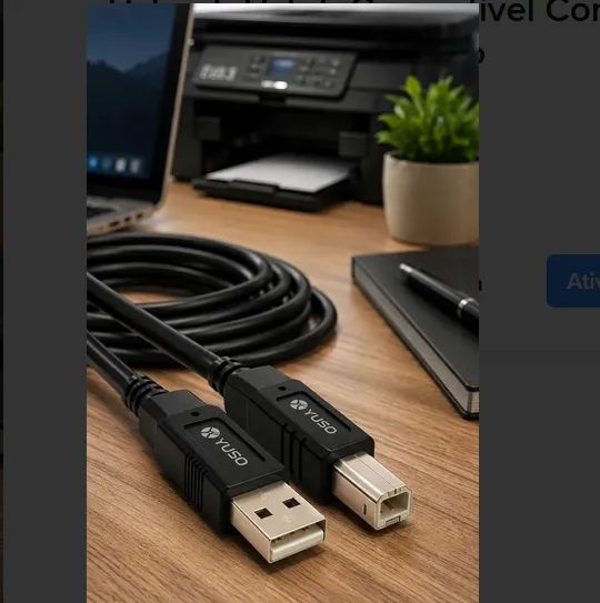 Cabo Para Impressora E Scanner Usb  - Foto 2