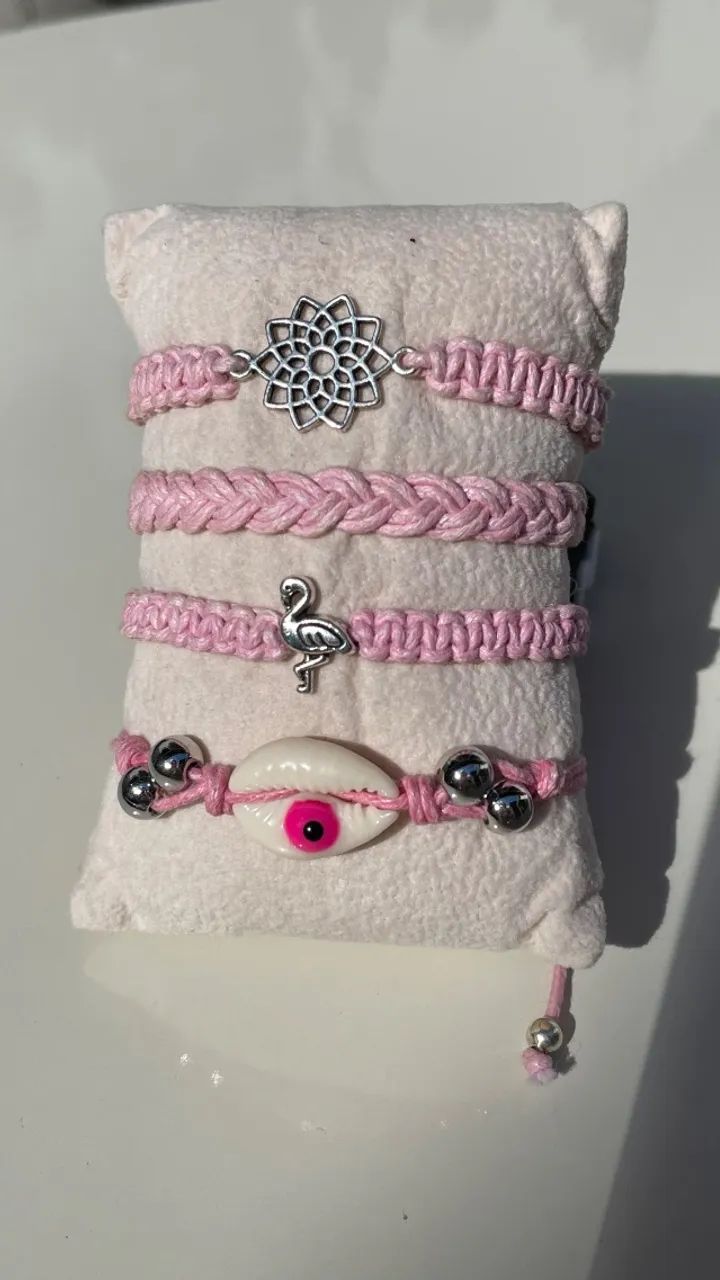 Kit pulseira macrame