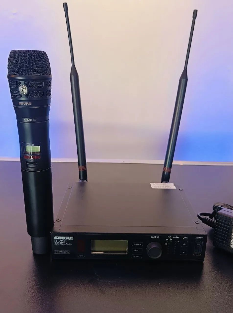 Shure Linha Profissional ULXD24 KSM8 J50A Microfone Sem Fio Digital Original - Foto 4