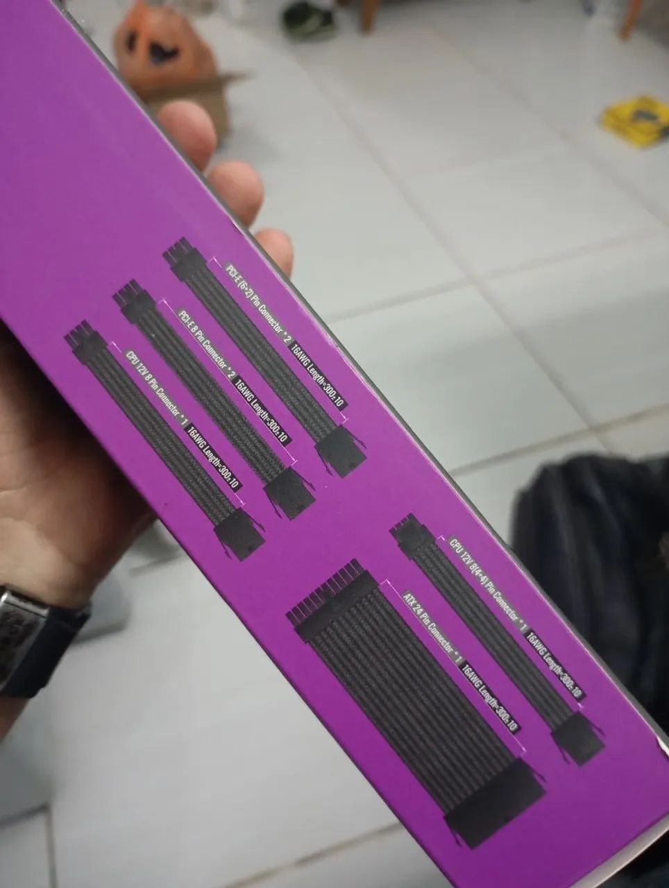 Cabos sleeve cooler master brancos usado. - Foto 2