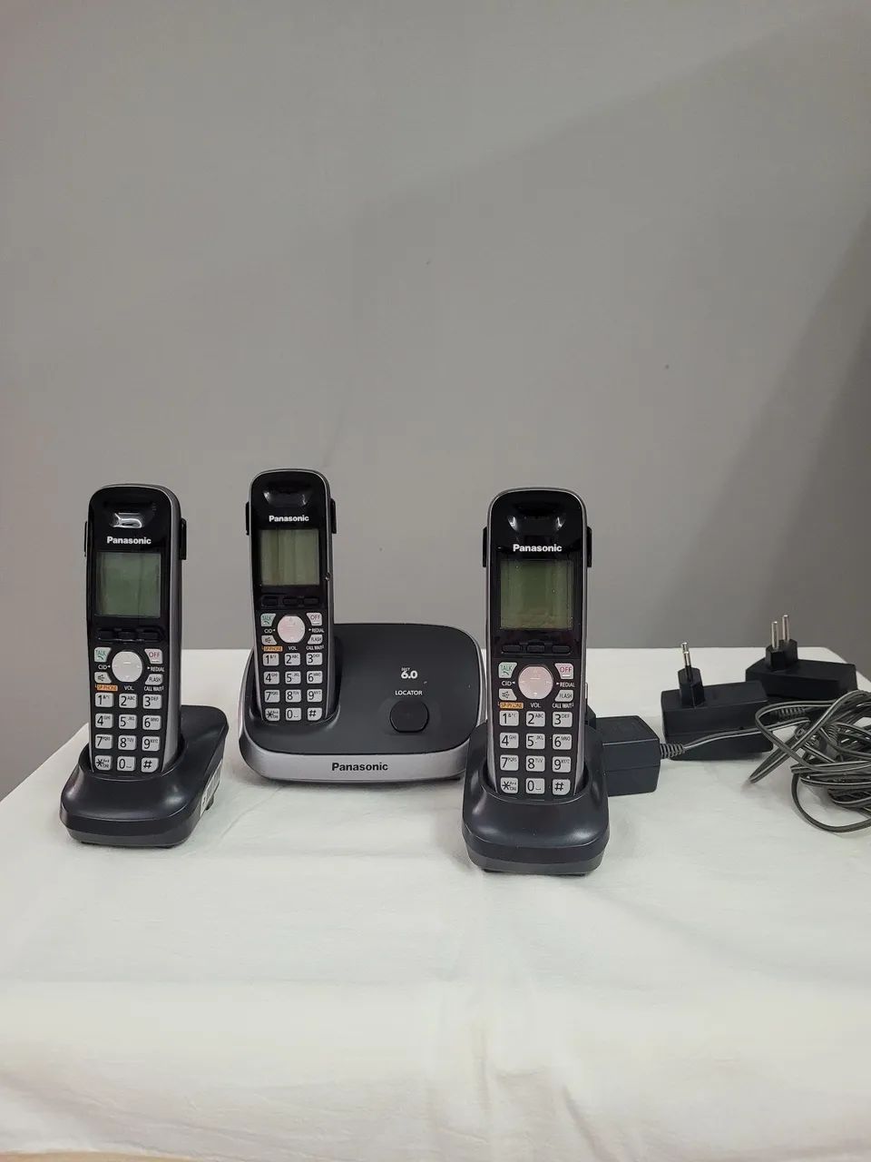 Trio telefone fixo com ramais Panasonic