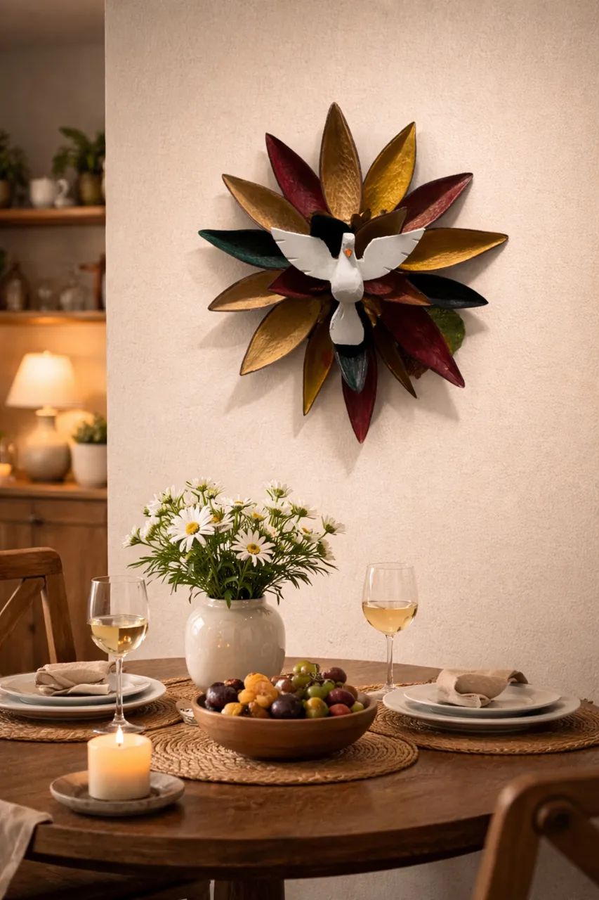 Enfeite de Parede Decorativo - Arte Rústica para Sala ou Sala de Jantar