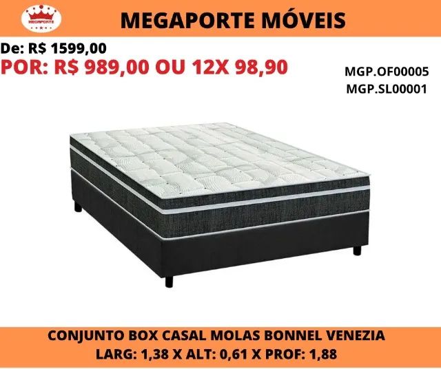 CAMA BOX CASAL MOLAS BONNEL 